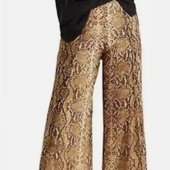 Ralph Lauren The purple Label Saunders Python Print Palazzo Pants - Picture 3 of 13